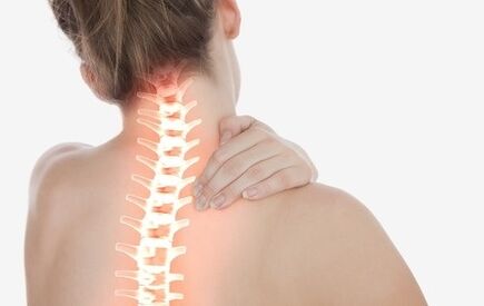 How does osteocartilage degeneration appear in the cervical vertebra